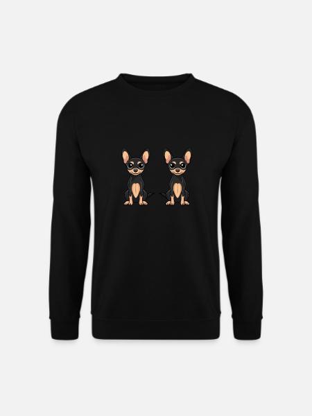 Pinscher Dog Comic - Unisex Sweatshirt - black