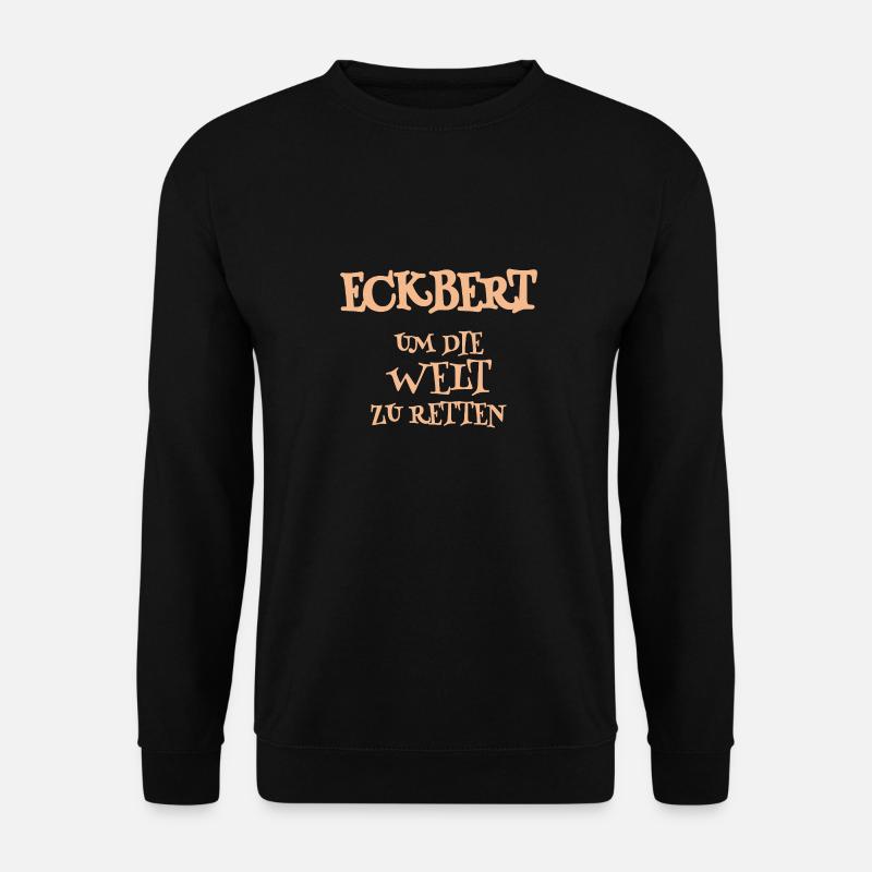 Eckbert als Helfer - Unisex Pullover - Schwarz