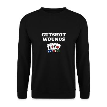 Gutshot Wounds Gambler Casino Jeu de hasard - Sweat-shirt Unisexe - noir - Devant - Alina (178cm) & Michal (187cm)