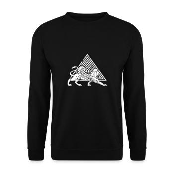 Sphinx Guardian Of The Pyramid Mythological - Unisex Sweatshirt - black - Front - Alina (178cm) & Michal (187cm)