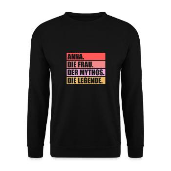 Anna - Unisex Pullover - Schwarz - Vorne - Alina (178cm) & Michal (187cm)