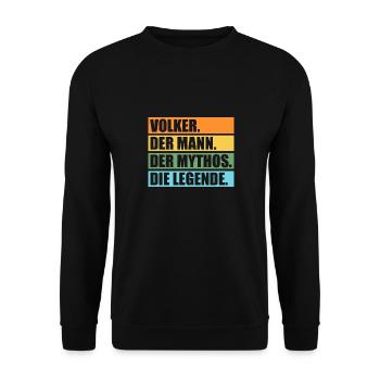 Volker - Unisex Pullover - Schwarz - Vorne - Alina (178cm) & Michal (187cm)