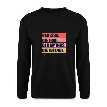 Vanessa - Unisex Pullover - Schwarz - Vorne - Alina (178cm) & Michal (187cm)