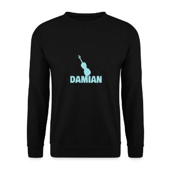 Geige Damian - Unisex Pullover - Schwarz - Vorne - Alina (178cm) & Michal (187cm)