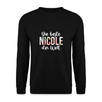 Nicole - Unisex Pullover - Schwarz - Vorne - Alina (178cm) & Michal (187cm)
