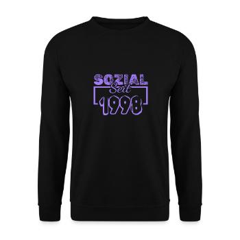 Jahr 1998 - Unisex Pullover - Schwarz - Vorne - Alina (178cm) & Michal (187cm)