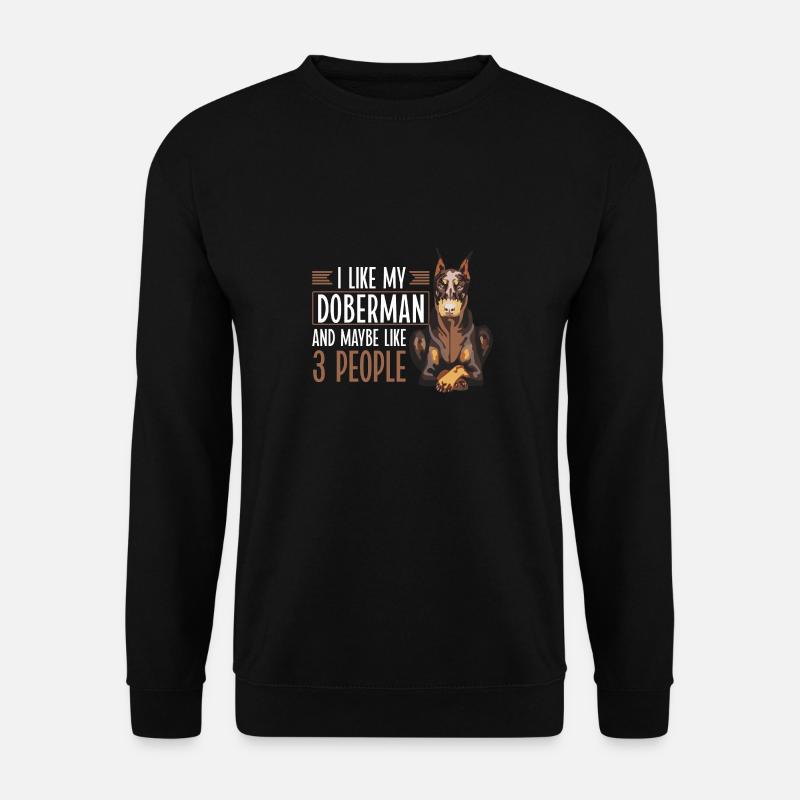 Dobermann Pinscher Hund Dobie - Unisex Pullover - Schwarz