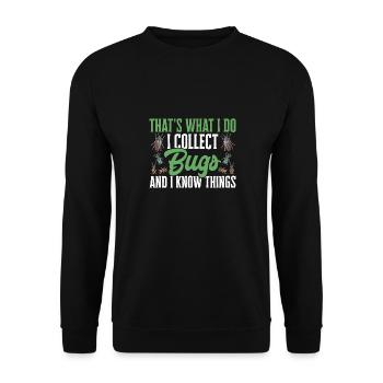 Insect collectors, insects, beetle lovers, entomologists - Unisex Sweatshirt - black - Front - Alina (178cm) & Michal (187cm)