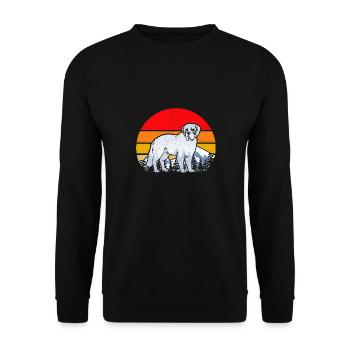 Saint-Bernard Chien Saint-Bernard - Sweat-shirt Unisexe - noir - Devant - Alina (178cm) & Michal (187cm)