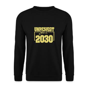 Witzig 2030 - Unisex Pullover - Schwarz - Vorne - Alina (178cm) & Michal (187cm)