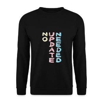 No Update colourful - Unisex Pullover - Schwarz - Vorne - Alina (178cm) & Michal (187cm)