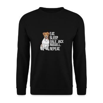 Jack Russell Terrier - Sweat-shirt Unisexe - noir - Devant - Alina (178cm) & Michal (187cm)