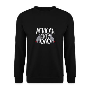 Graupapagei African Grey Parrot Papagei - Unisex Pullover - Schwarz - Vorne - Alina (178cm) & Michal (187cm)