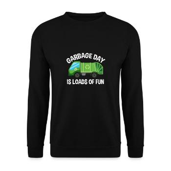 Garbage trucks, garbage day, garbage collection - Unisex Sweatshirt - black - Front - Alina (178cm) & Michal (187cm)