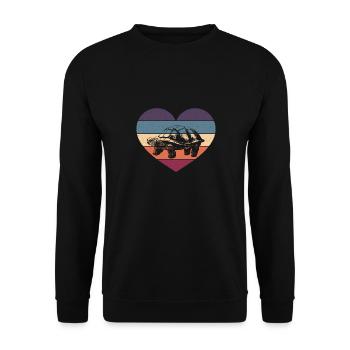 Vintage Heart Tortoise Enthusiast Retro Reptile Tu - Unisex Sweatshirt - black - Front - Alina (178cm) & Michal (187cm)