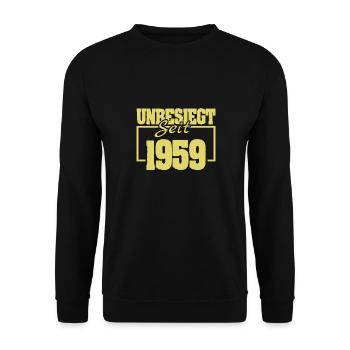 seit 1959 - Unisex Pullover - Schwarz - Vorne - Alina (178cm) & Michal (187cm)