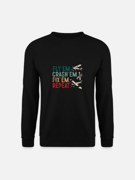 Modèle d’avion télécommandé - Sweat-shirt Unisexe - noir