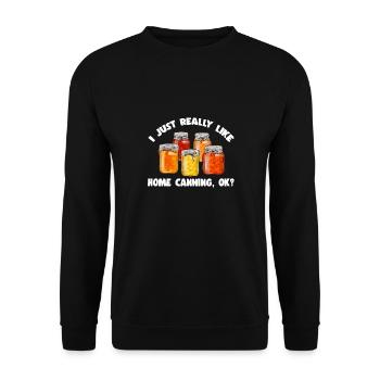 Mise en conserve, mise en conserve, mise en conserve, conservation des aliments - Sweat-shirt Unisexe - noir - Devant - Alina (178cm) & Michal (187cm)