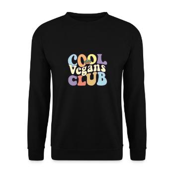 Cool Vegans Club Vegetarian Life Plant Based Diet - Unisex Pullover - Schwarz - Vorne - Alina (178cm) & Michal (187cm)