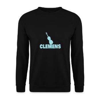 Gift for Clemens - Unisex Sweatshirt - black - Front - Alina (178cm) & Michal (187cm)