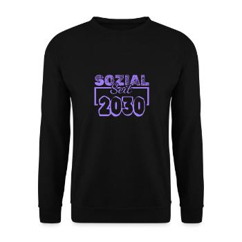Sozialarbeiter 2030 - Unisex Pullover - Schwarz - Vorne - Alina (178cm) & Michal (187cm)