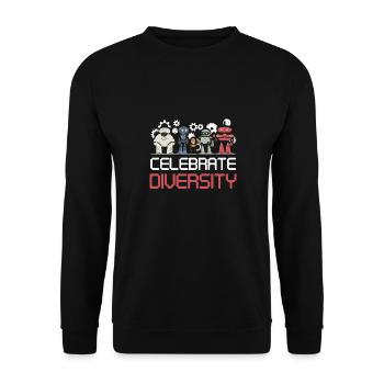 Drôle Célébrer la diversité robotique droïde constructeur B - Sweat-shirt Unisexe - noir - Devant - Alina (178cm) & Michal (187cm)