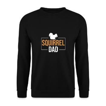 Father Men Forest Animal Funny Squirrel Dad - Unisex Sweatshirt - black - Front - Alina (178cm) & Michal (187cm)