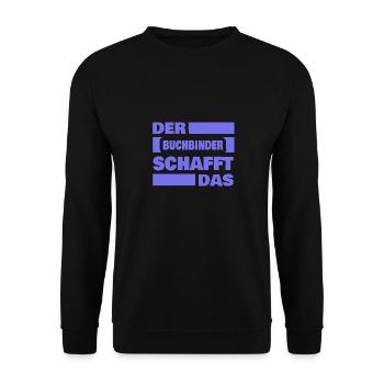 Gift for Bookbinder - Unisex Sweatshirt - black - Front - Alina (178cm) & Michal (187cm)