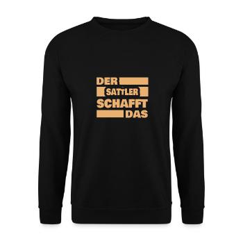 Saddler as work - Unisex Sweatshirt - black - Front - Alina (178cm) & Michal (187cm)