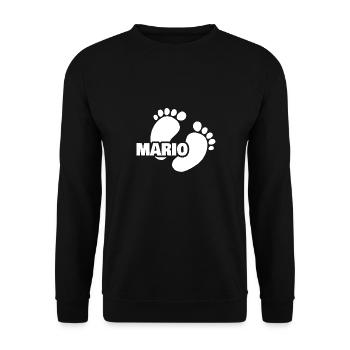 Birth Mario - Unisex Sweatshirt - black - Front - Alina (178cm) & Michal (187cm)
