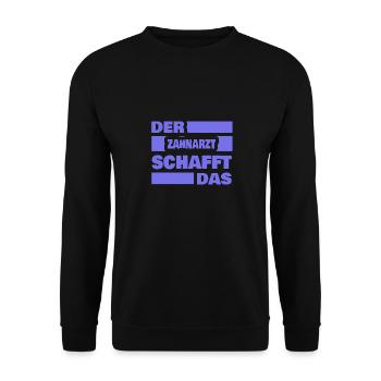 Work Dentist - Unisex Sweatshirt - black - Front - Alina (178cm) & Michal (187cm)