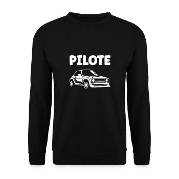 Humour pilote de rallye - Sweat-shirt Unisexe - noir - Devant - Alina (178cm) & Michal (187cm)