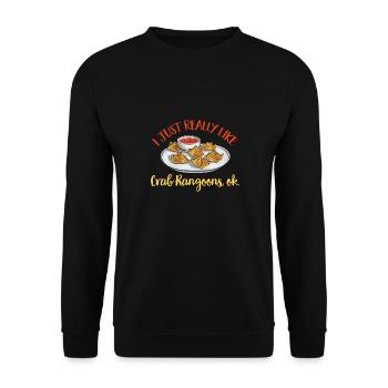 Krabben Rangoon Crab Rangoon - Unisex Sweatshirt - black - Front - Alina (178cm) & Michal (187cm)