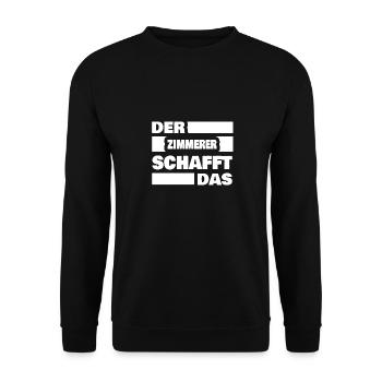 Work Carpenter - Unisex Sweatshirt - black - Front - Alina (178cm) & Michal (187cm)