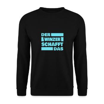 Winemakers as work - Unisex Sweatshirt - black - Front - Alina (178cm) & Michal (187cm)