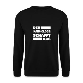 Cadeau pour cardiologue - Sweat-shirt Unisexe - noir - Devant - Alina (178cm) & Michal (187cm)