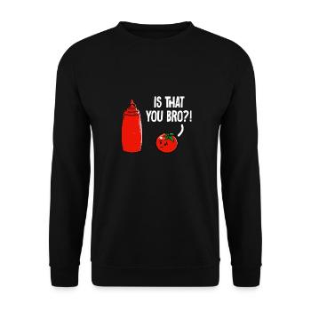 Ketchup Tomato ketchup - Unisex Sweatshirt - black - Front - Alina (178cm) & Michal (187cm)