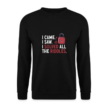 Escape Room - Unisex Sweatshirt - black - Front - Alina (178cm) & Michal (187cm)