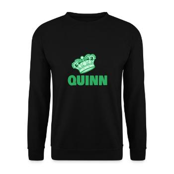 Quinn als Vorname - Unisex Pullover - Schwarz - Vorne - Alina (178cm) & Michal (187cm)