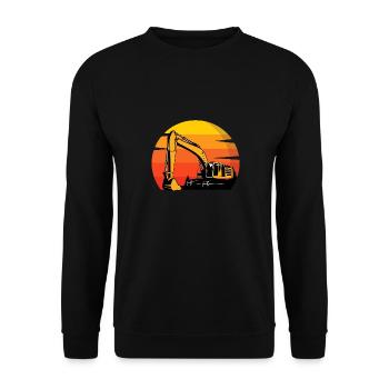 Baggerfahrer Baggerfahrer - Unisex Pullover - Schwarz - Vorne - Alina (178cm) & Michal (187cm)