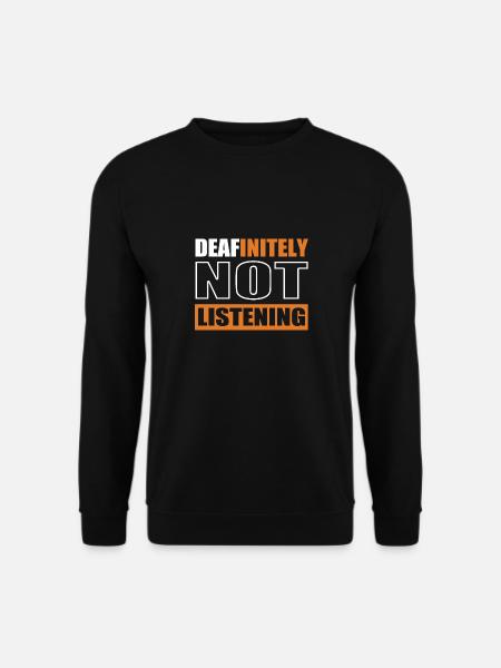 Sign language sign ASL deaf - Unisex Sweatshirt - black