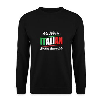Italienisch Italia Italien - Unisex Pullover - Schwarz - Vorne - Alina (178cm) & Michal (187cm)