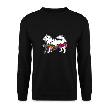 Samoyed Samoyed Mama - Unisex Sweatshirt - black - Front - Alina (178cm) & Michal (187cm)