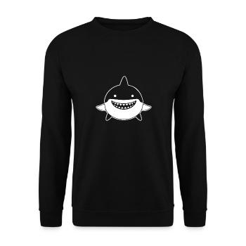 Requin - Sweat-shirt Unisexe - noir - Devant - Alina (178cm) & Michal (187cm)