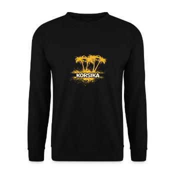 Corsica - Unisex Sweatshirt - black - Front - Alina (178cm) & Michal (187cm)