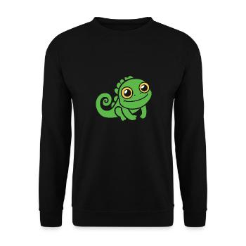 chameleon - Unisex Sweatshirt - black - Front - Alina (178cm) & Michal (187cm)