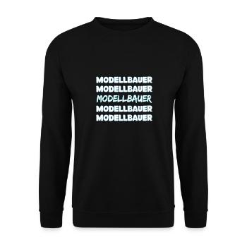 Geschenk für Modellbauer - Unisex Pullover - Schwarz - Vorne - Alina (178cm) & Michal (187cm)