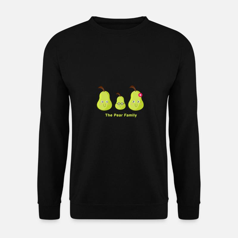 Birnen-Familie auf Tour Obst Frucht Geschenk Idee - Unisex Pullover - Schwarz