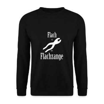 Flachzange Spruch Zange Design Geschenk provokant - Unisex Pullover - Schwarz - Vorne - Alina (178cm) & Michal (187cm)