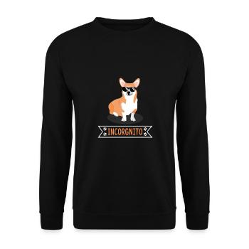Incorgnito Pembroke Welsh Hund - Unisex Pullover - Schwarz - Vorne - Alina (178cm) & Michal (187cm)